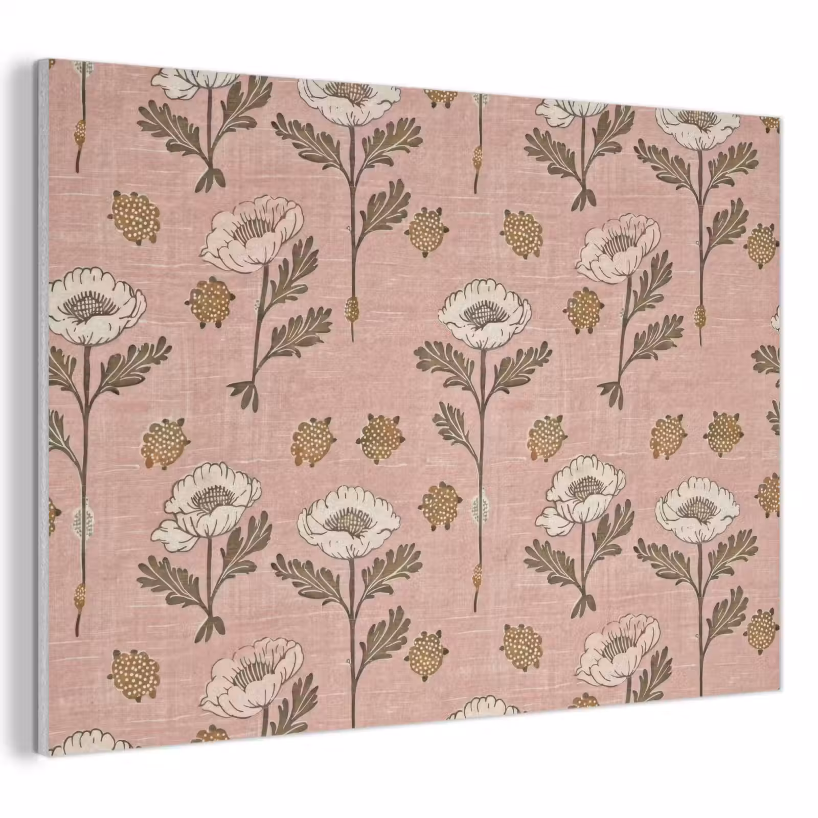 Akustikbild - Rosa – Blumen – Vintage – Textur — 1