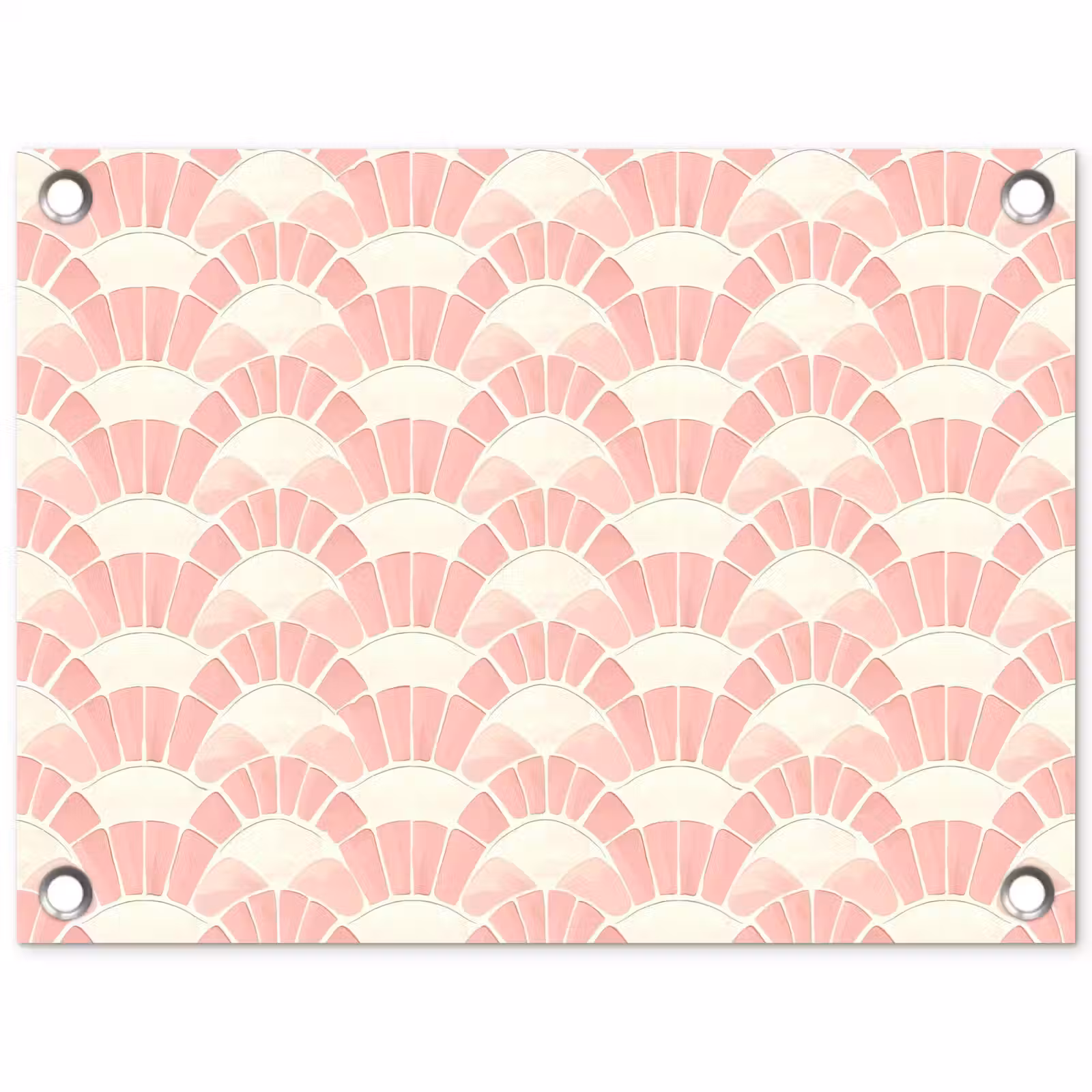 Gartenposter - Rosa – Fächer – Mosaik – Muster — 1