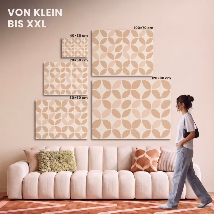 Akustikbild - Beige – Blätter – Minimalistisch – Muster — 7
