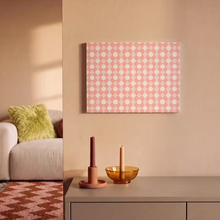 Akustikbild - Koralle – Retro – Geometrisch – Muster — 2