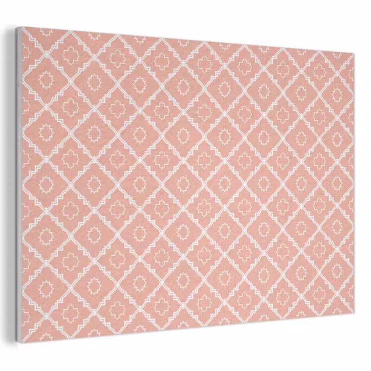 Akustikbild - Lachsrosa – Geometrisch – Elegant – Muster — 1