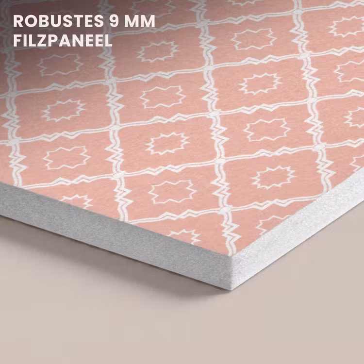Akustikbild - Lachsrosa – Geometrisch – Elegant – Muster — 5