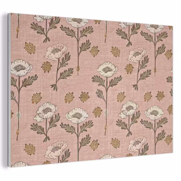 Akustikbild - Rosa – Blumen – Vintage – Textur — 1