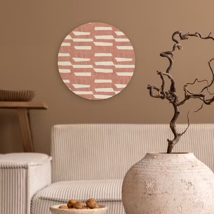 Glasbild Rund - Terrakotta – Abstrakt – Textur – Muster — 2