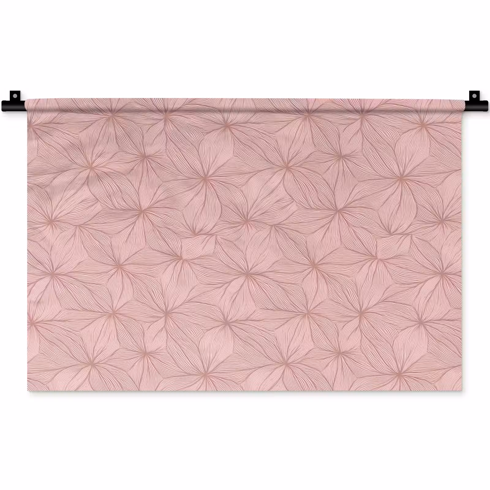 Wandteppich - Blassrosa – Blumen – Relief – Textur — 1