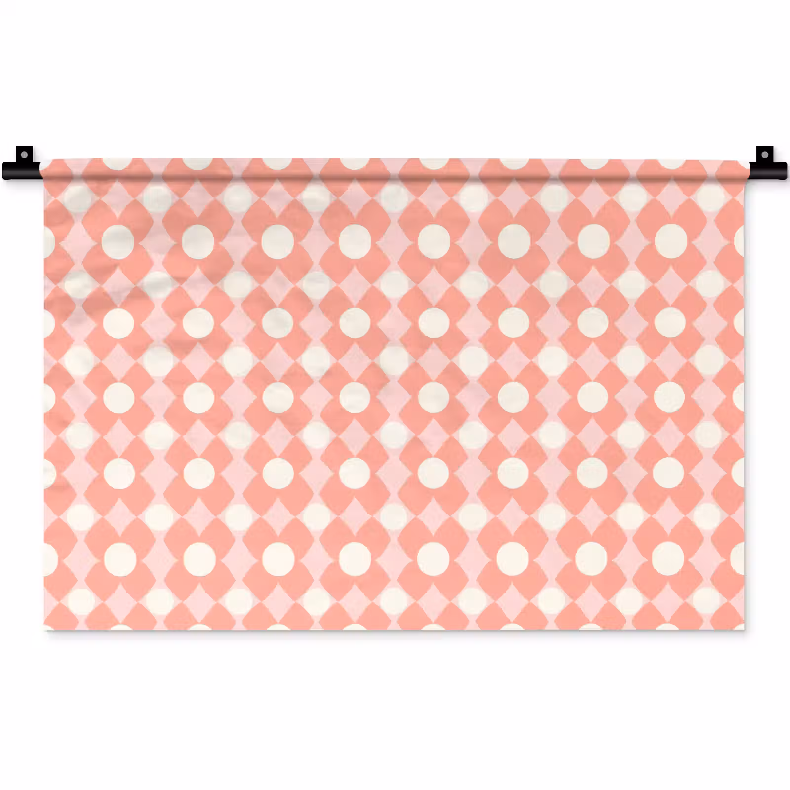 Wandteppich - Koralle – Retro – Geometrisch – Muster — 1