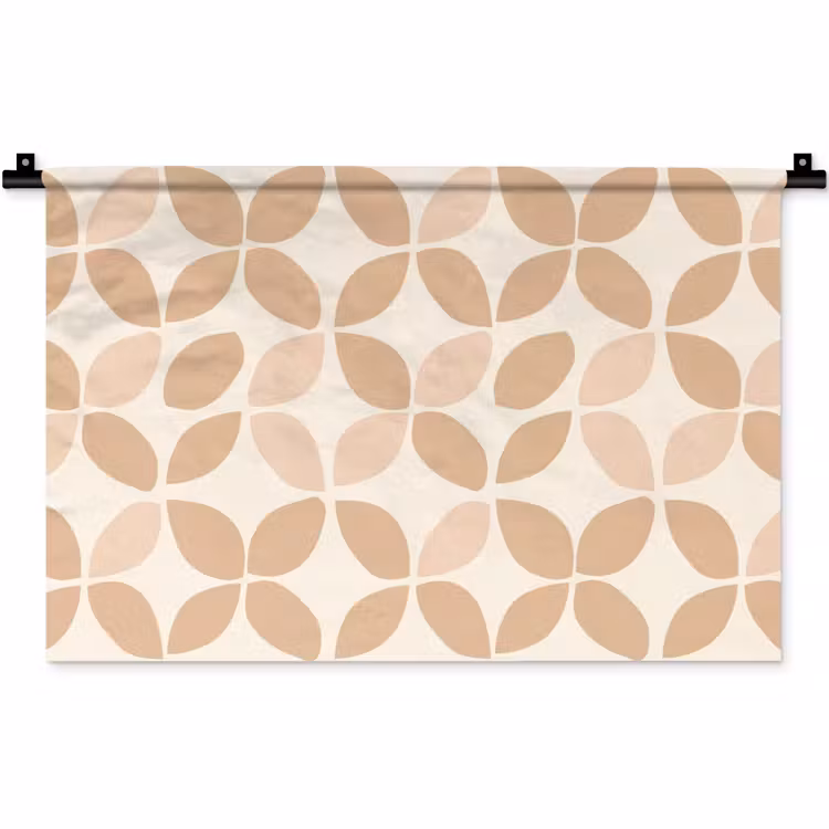 Wandteppich - Beige – Blätter – Minimalistisch – Muster — 1