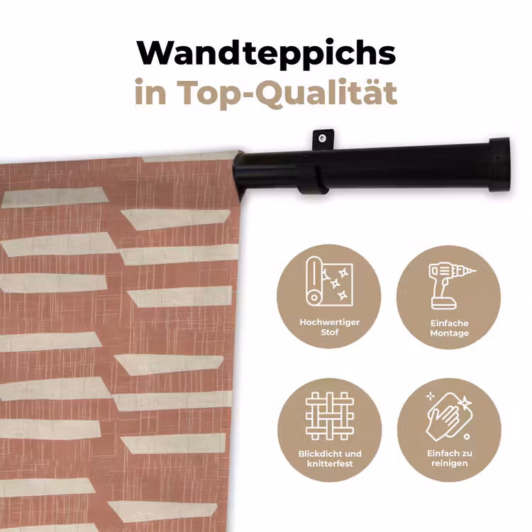 Wandteppich - Terrakotta – Abstrakt – Textur – Muster — 7