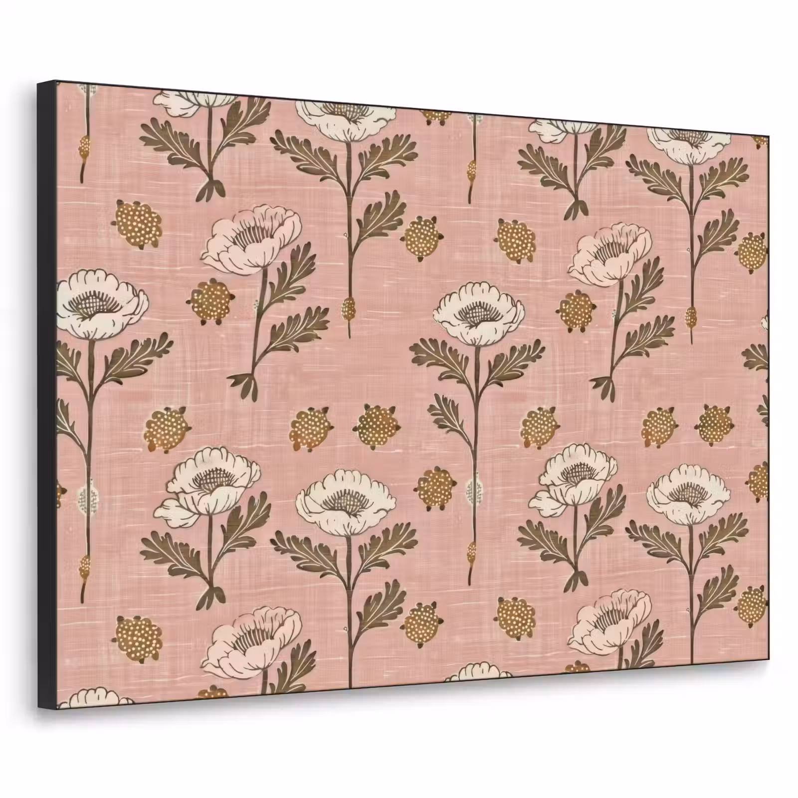 Art Frame - Rosa – Blumen – Vintage – Textur — 1