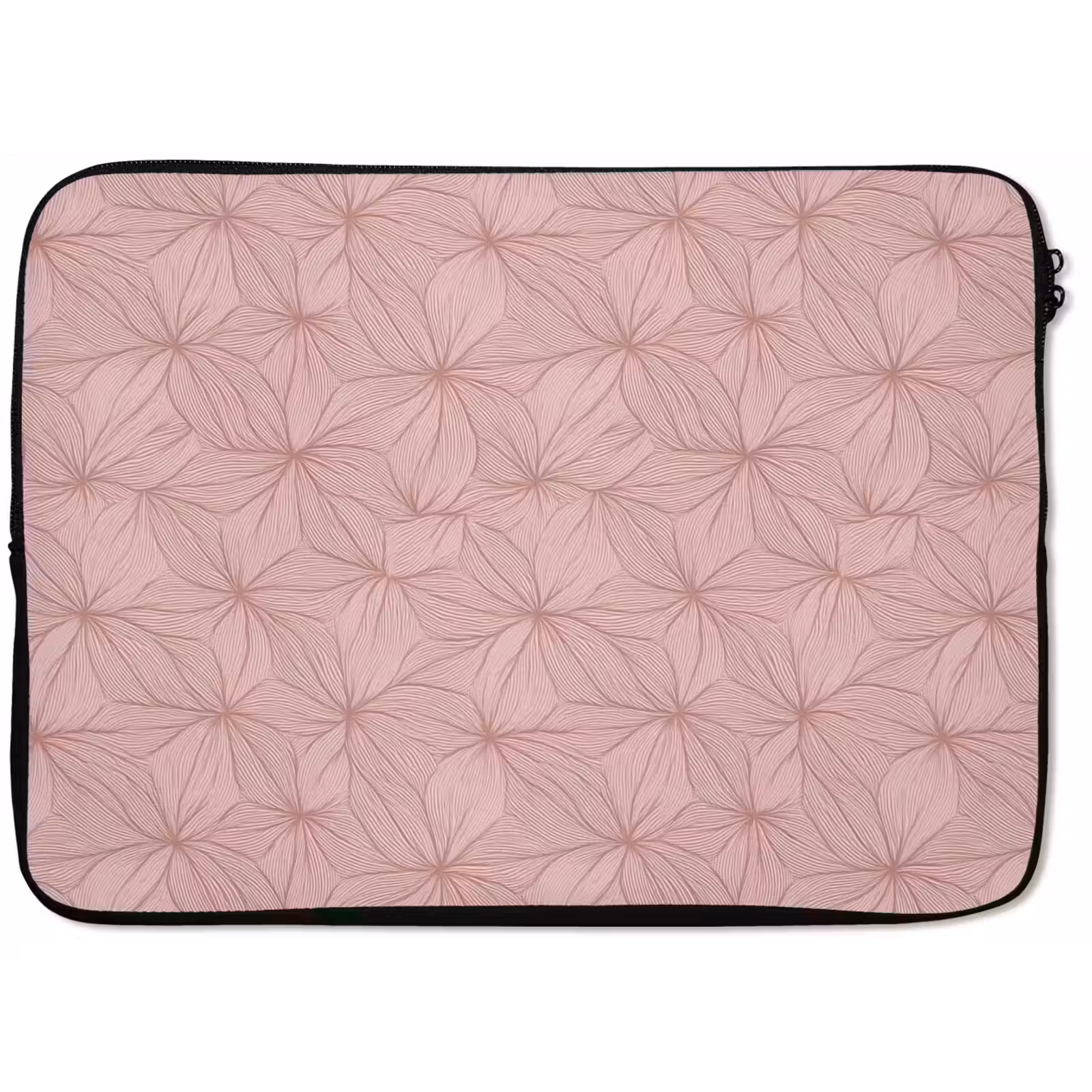 Laptop hülle - Blassrosa – Blumen – Relief – Textur — 1