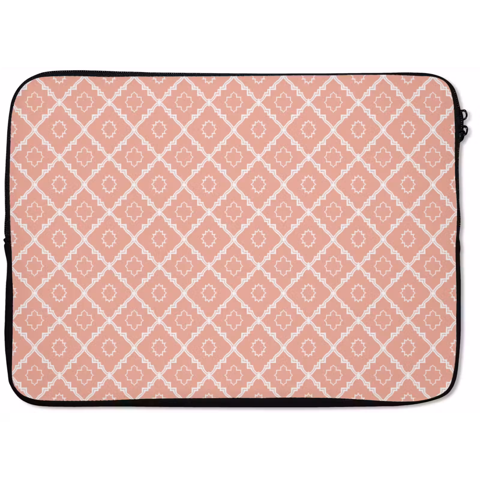 Laptop hülle - Lachsrosa – Geometrisch – Elegant – Muster — 1