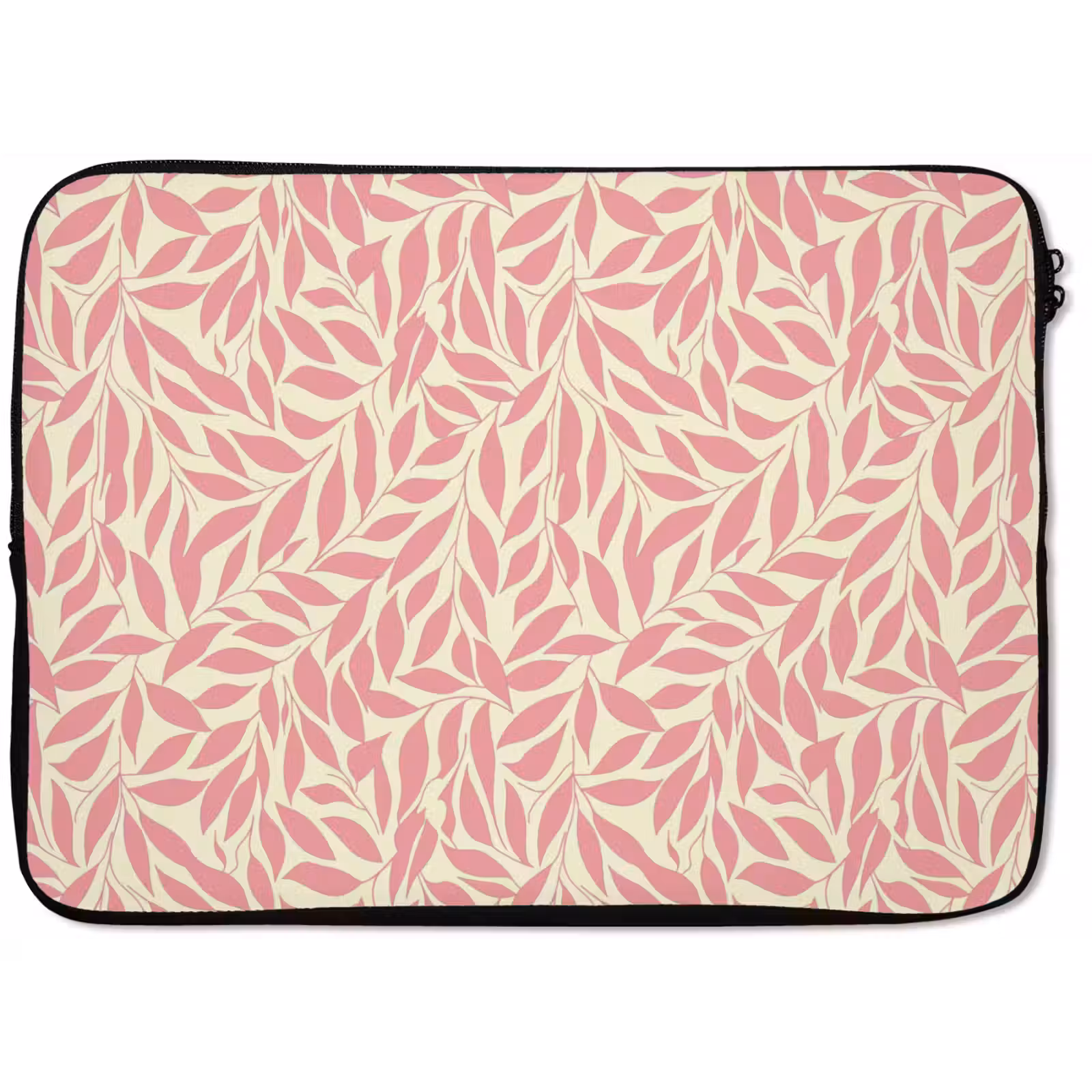 Laptop hülle - Rosa – Blätter – Dynamisch – Muster — 1