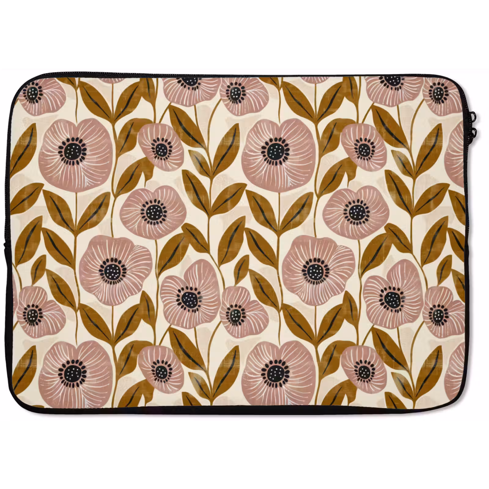 Laptop hülle - Staubrosa – Blumen – Grafisch – Muster — 1
