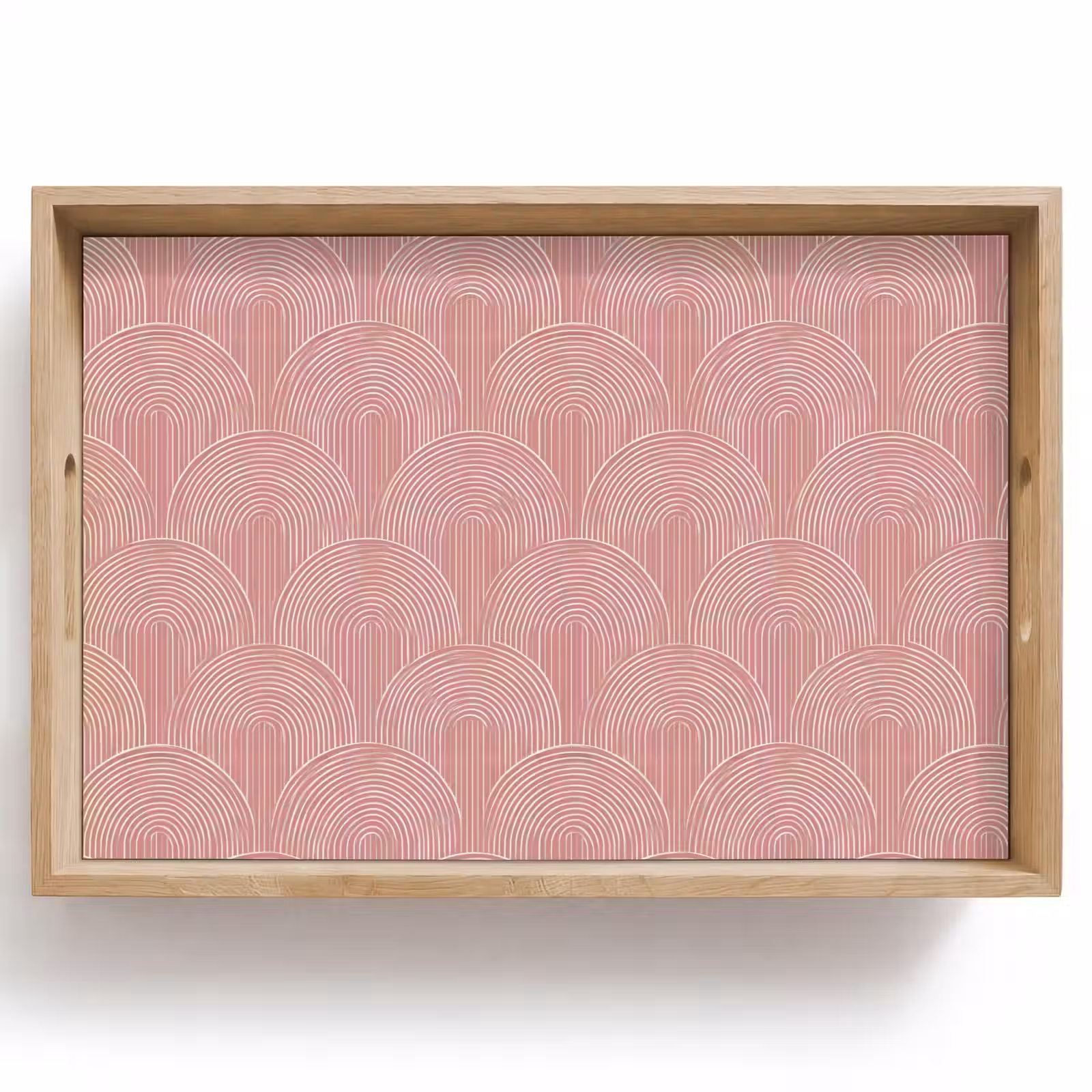 Tablett - Altrosa – Bögen – Deko – Linien — 1
