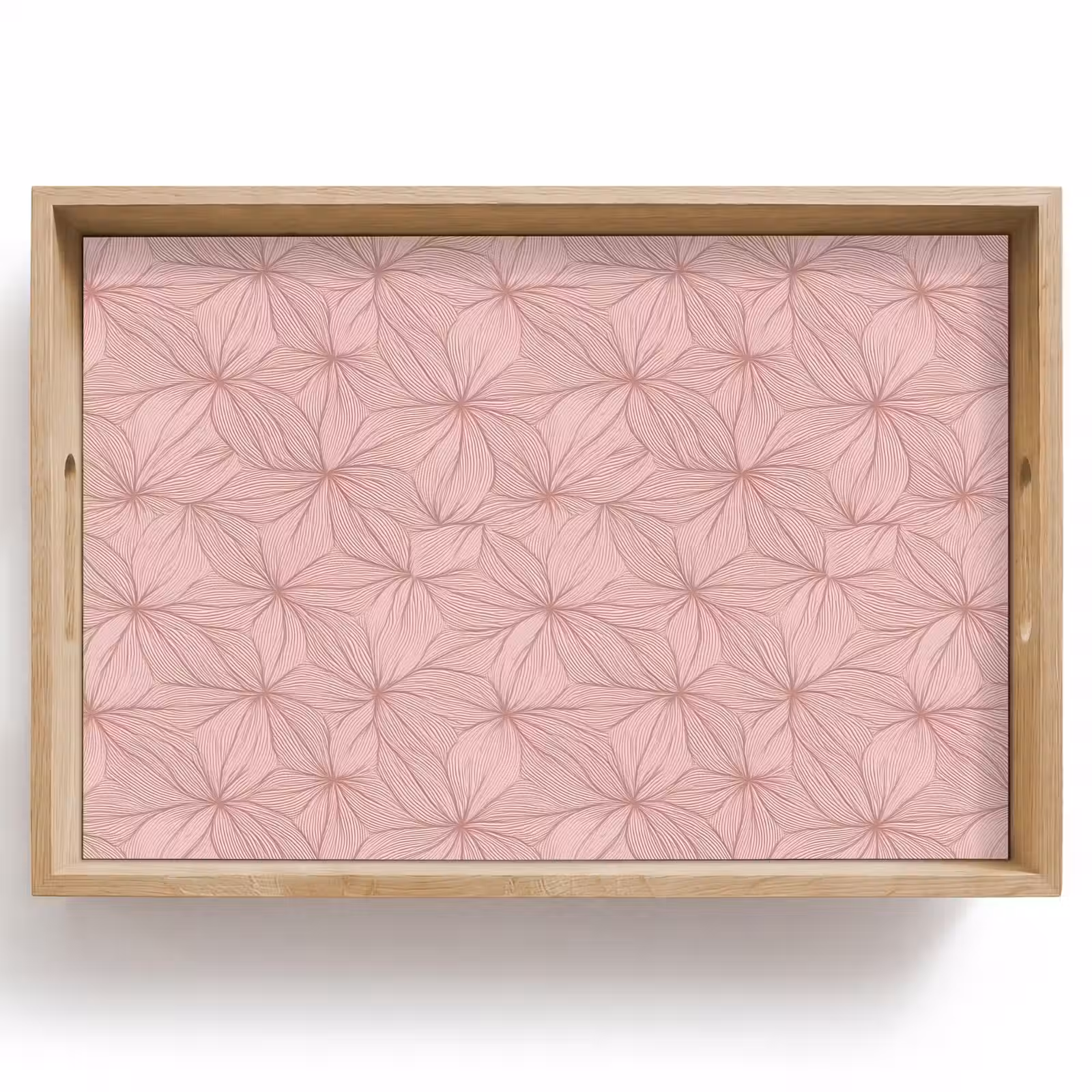 Tablett - Blassrosa – Blumen – Relief – Textur — 1