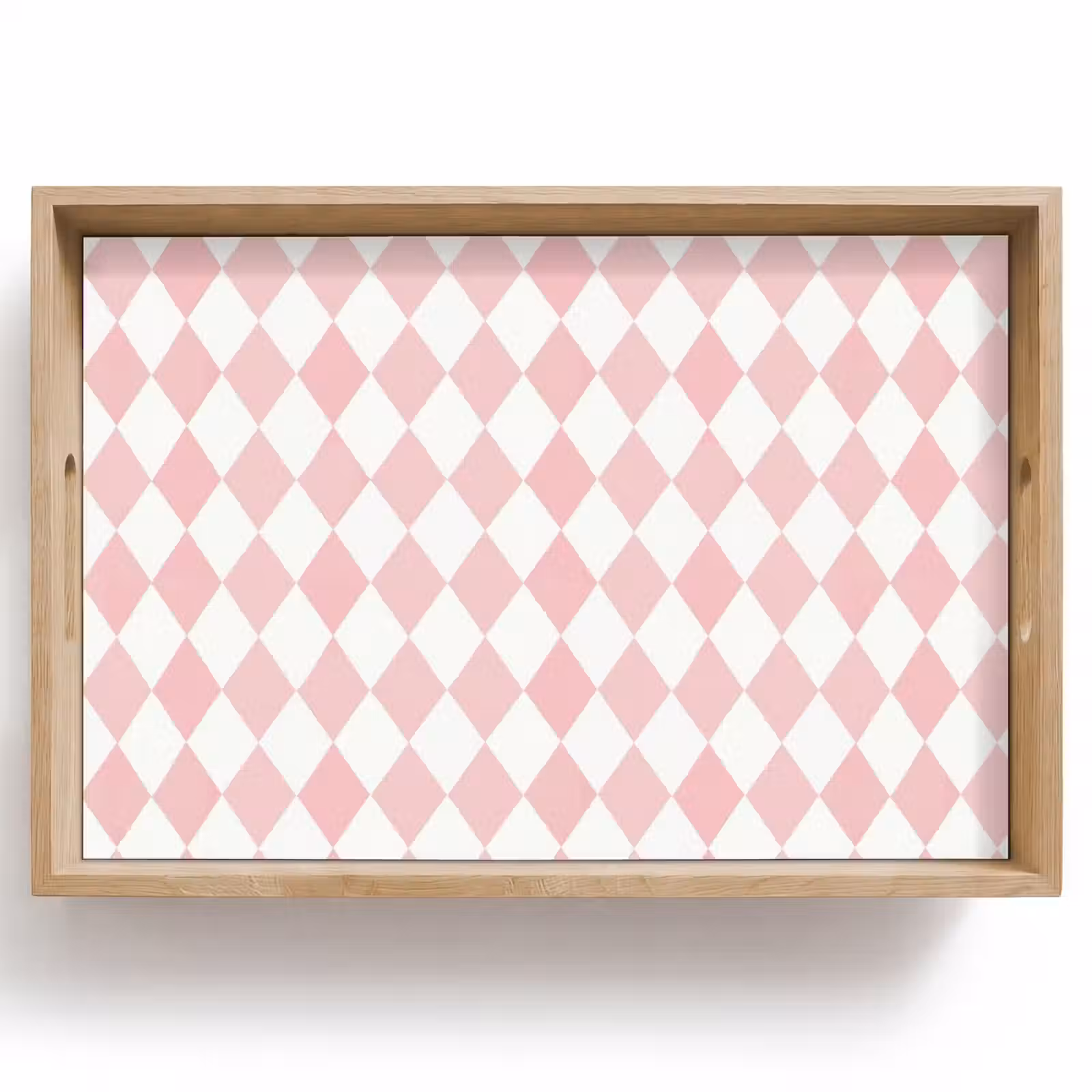 Tablett - Hellrosa – Karos – Geometrisch – Muster — 1