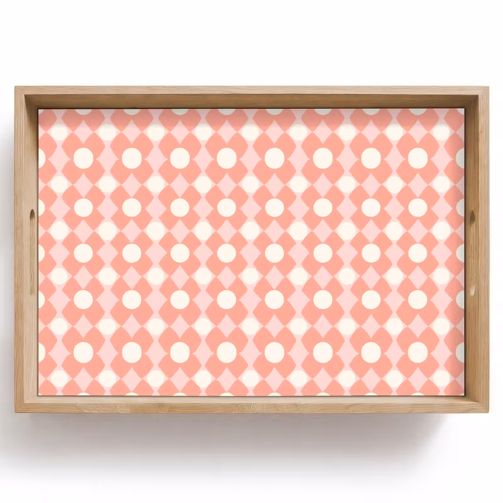 Tablett - Koralle – Retro – Geometrisch – Muster — 1