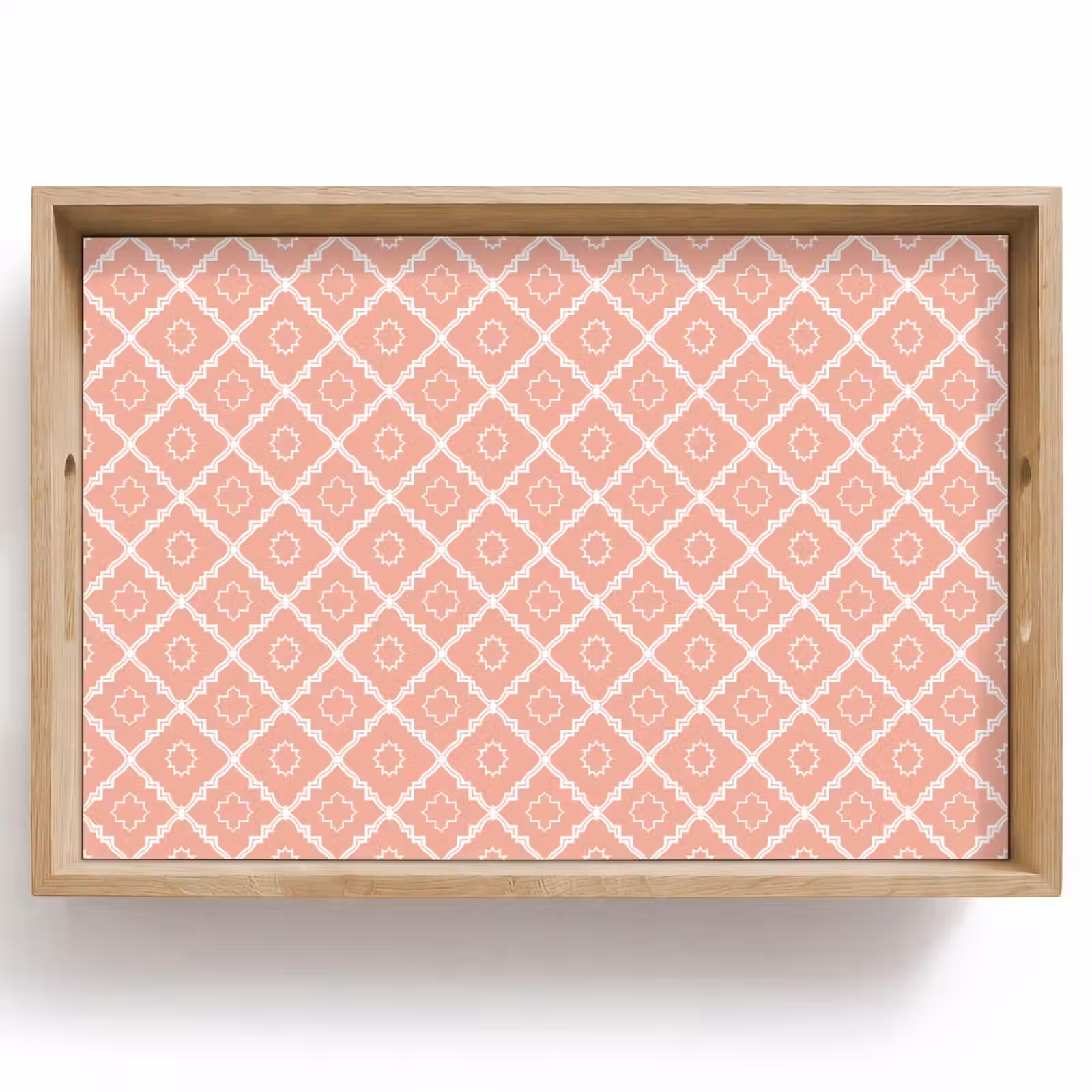 Tablett - Lachsrosa – Geometrisch – Elegant – Muster — 1