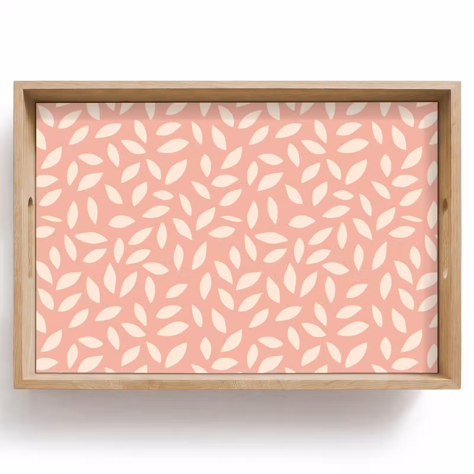 Tablett - Rosa – Blätter – Verspielt – Muster — 1