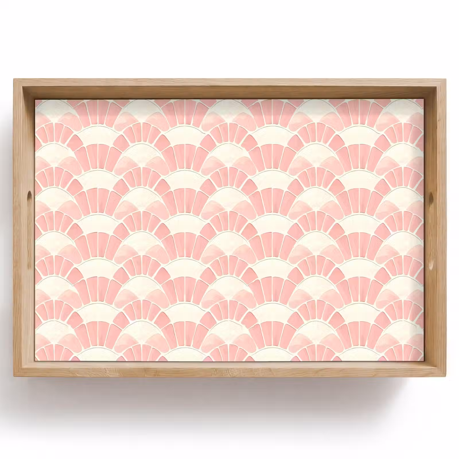 Tablett - Rosa – Fächer – Mosaik – Muster — 1