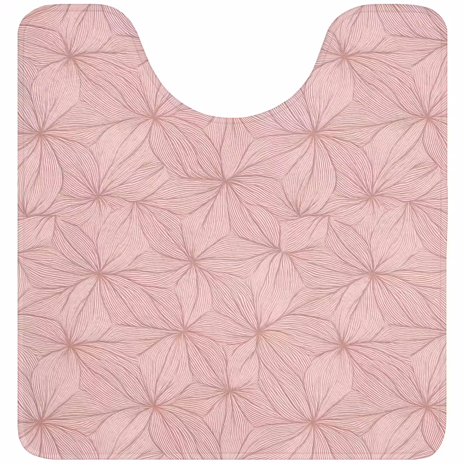 WC Vorleger - Blassrosa – Blumen – Relief – Textur — 1