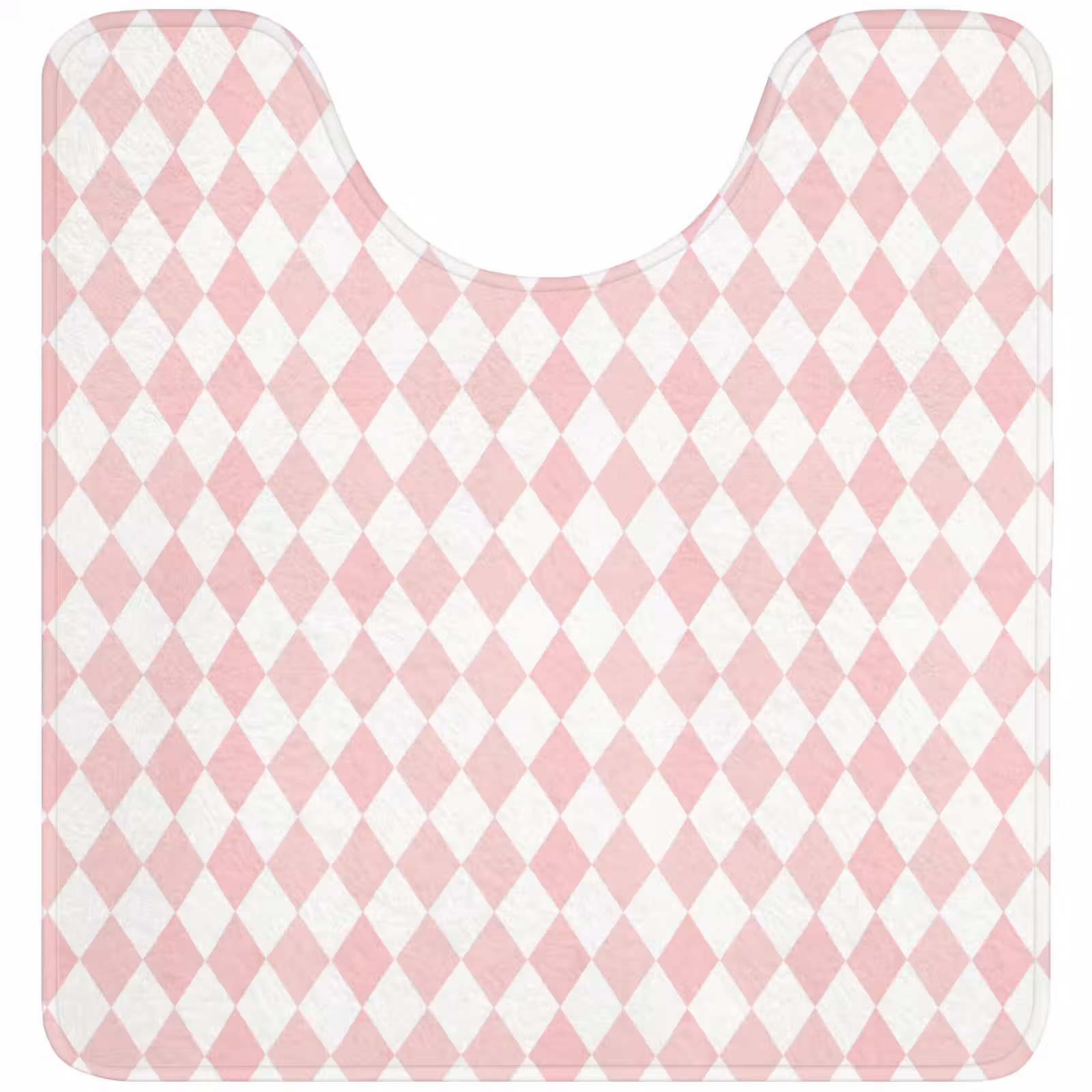 WC Vorleger - Hellrosa – Karos – Geometrisch – Muster — 1