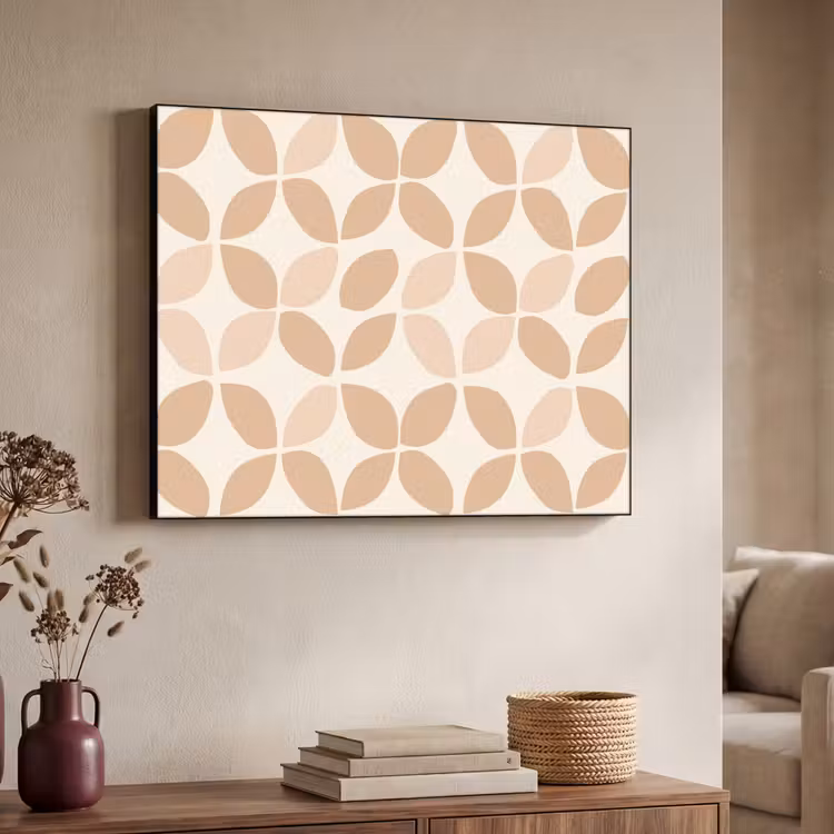 Art Frame - Beige – Blätter – Minimalistisch – Muster — 3