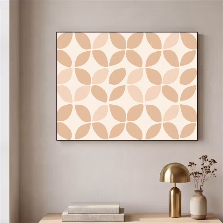 Art Frame - Beige – Blätter – Minimalistisch – Muster — 4