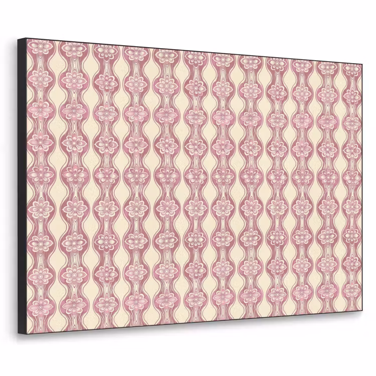 Art Frame - Lila-Rosa – Blumen – Retro – Muster — 1