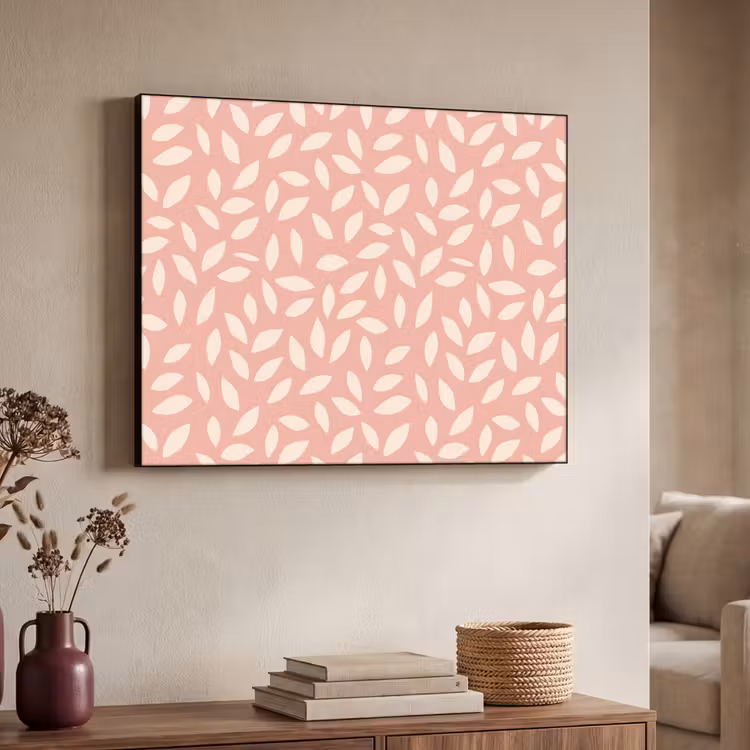 Art Frame - Rosa – Blätter – Verspielt – Muster — 3