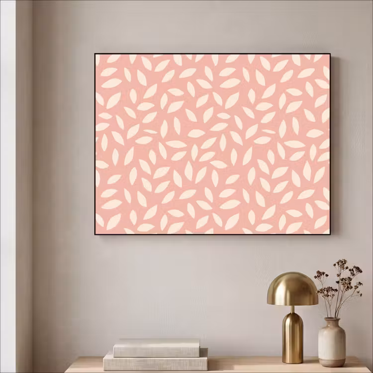 Art Frame - Rosa – Blätter – Verspielt – Muster — 4