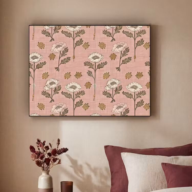 Art Frame - Rosa – Blumen – Vintage – Textur — 2