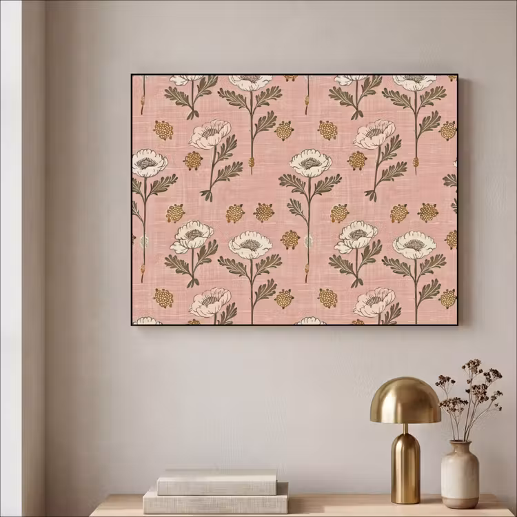 Art Frame - Rosa – Blumen – Vintage – Textur — 4
