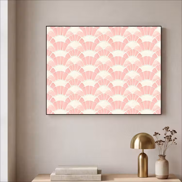 Art Frame - Rosa – Fächer – Mosaik – Muster — 4