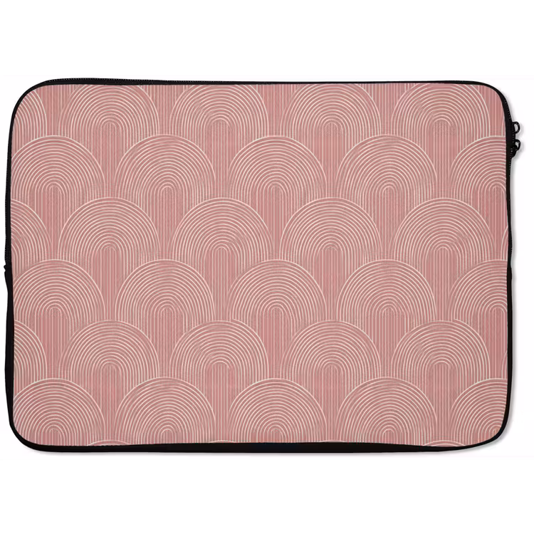 Laptop hülle - Altrosa – Bögen – Deko – Linien — 1