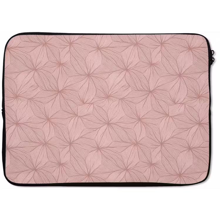 Laptop hülle - Blassrosa – Blumen – Relief – Textur — 1