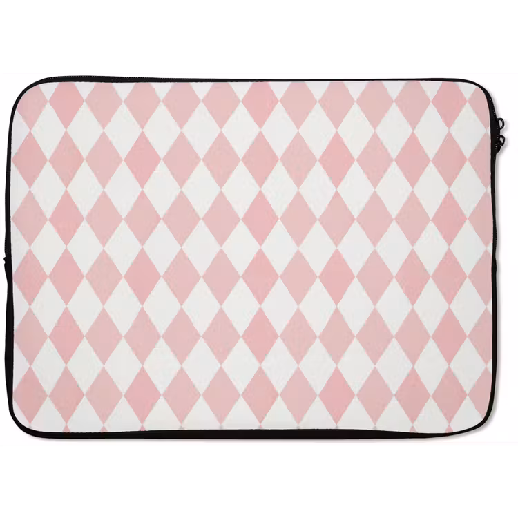 Laptop hülle - Hellrosa – Karos – Geometrisch – Muster — 1