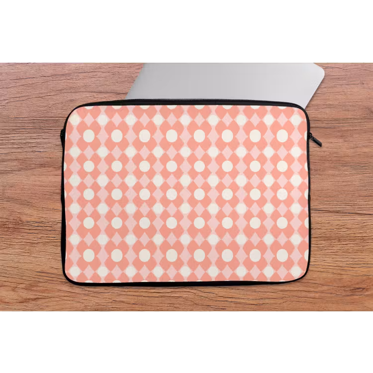 Laptop hülle - Koralle – Retro – Geometrisch – Muster — 2