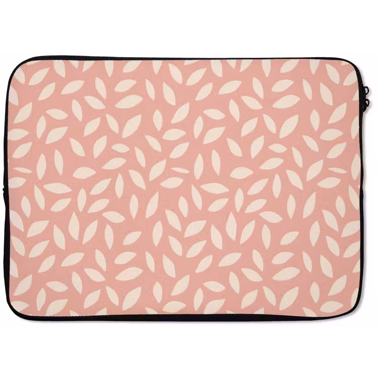 Laptop hülle - Rosa – Blätter – Verspielt – Muster — 1