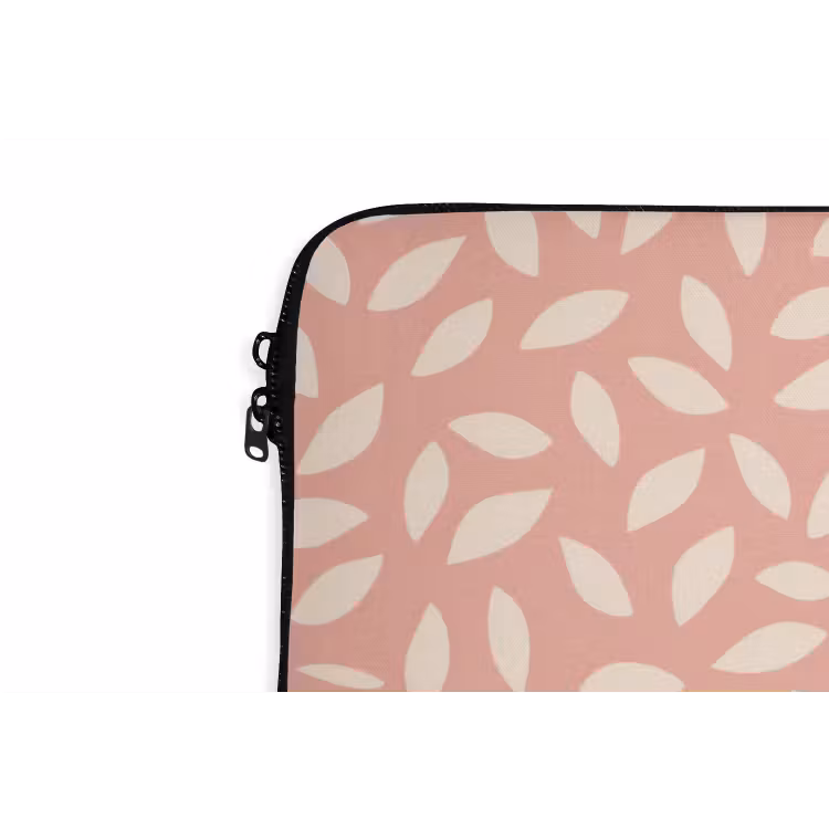 Laptop hülle - Rosa – Blätter – Verspielt – Muster — 5
