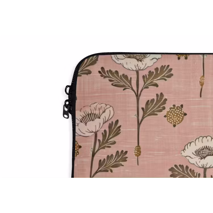 Laptop hülle - Rosa – Blumen – Vintage – Textur — 5