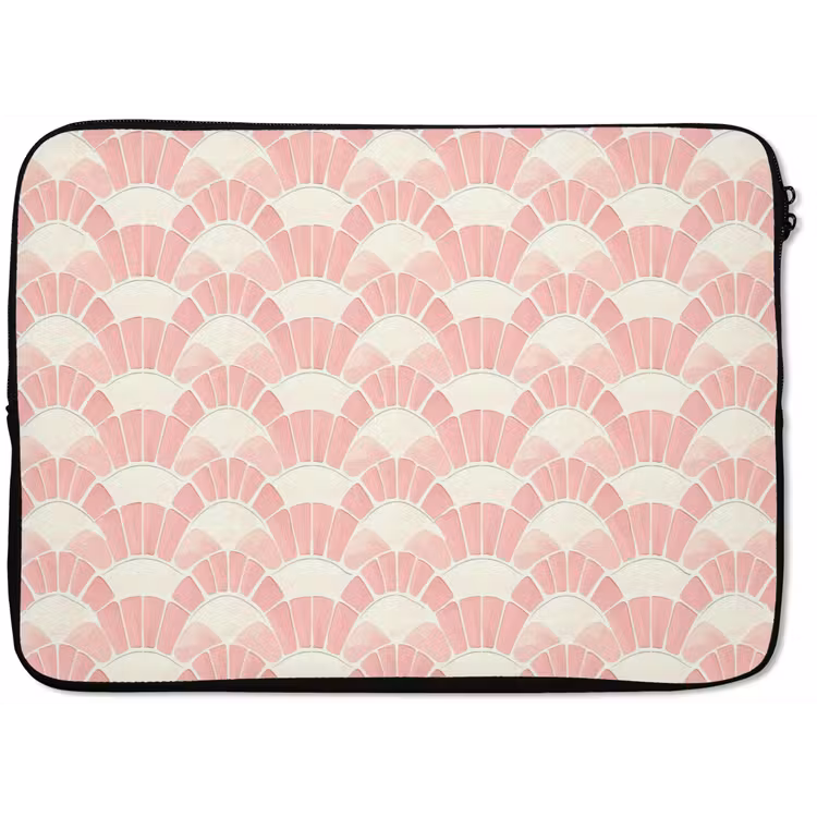 Laptop hülle - Rosa – Fächer – Mosaik – Muster — 1