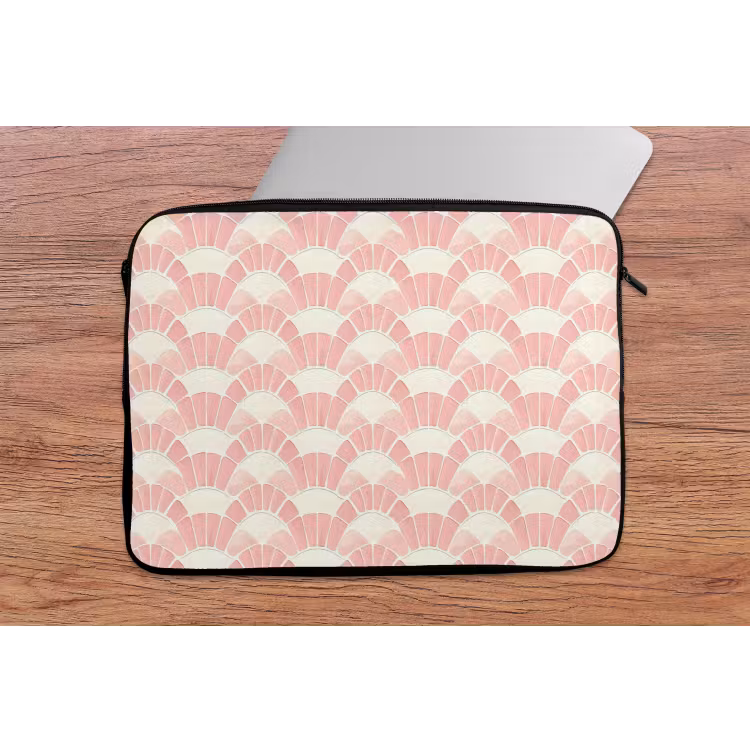 Laptop hülle - Rosa – Fächer – Mosaik – Muster — 2