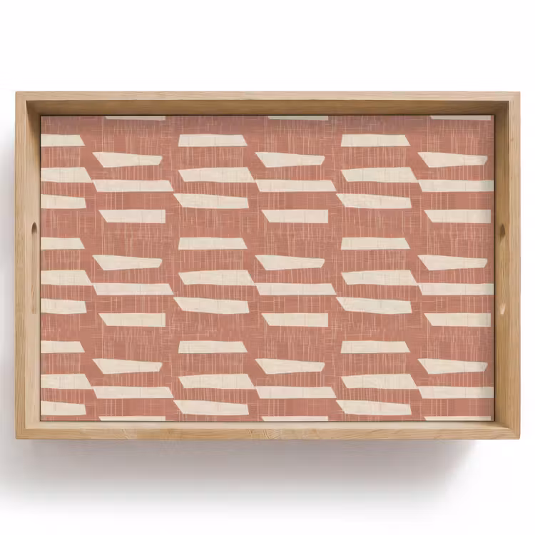 Tablett - Terrakotta – Abstrakt – Textur – Muster — 1