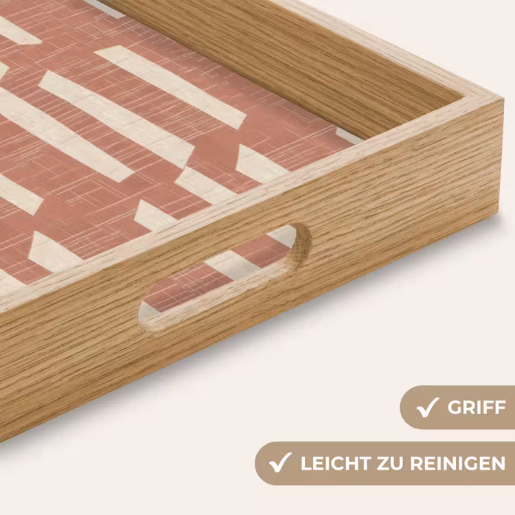 Tablett - Terrakotta – Abstrakt – Textur – Muster — 5