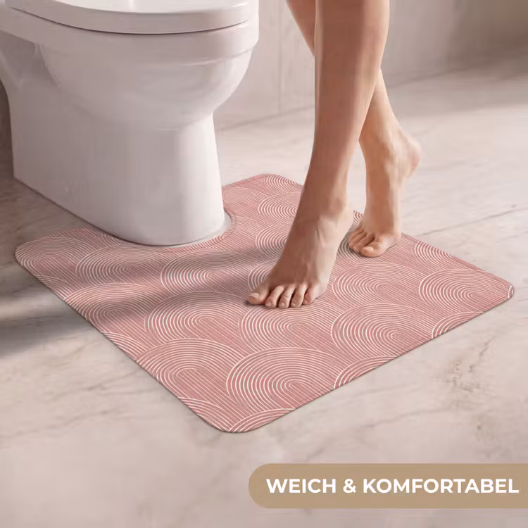 WC Vorleger - Altrosa – Bögen – Deko – Linien — 5