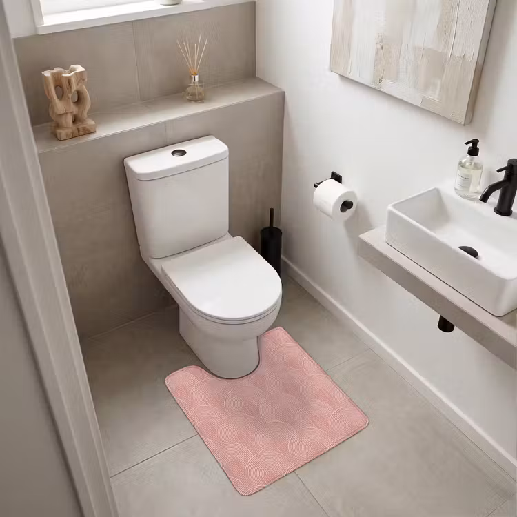 WC Vorleger - Altrosa – Bögen – Deko – Linien — 6