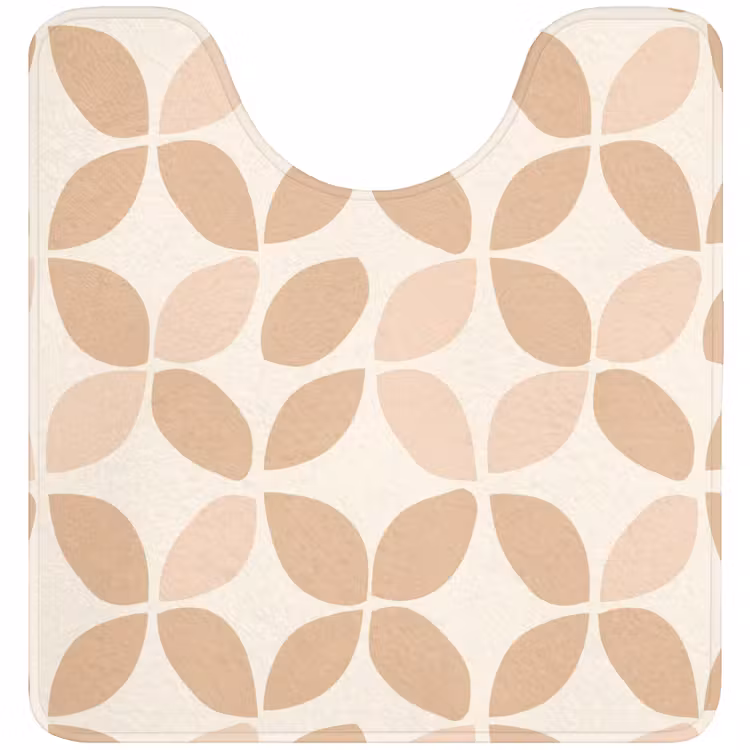WC Vorleger - Beige – Blätter – Minimalistisch – Muster — 1