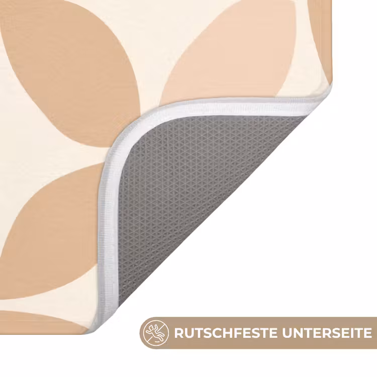 WC Vorleger - Beige – Blätter – Minimalistisch – Muster — 3
