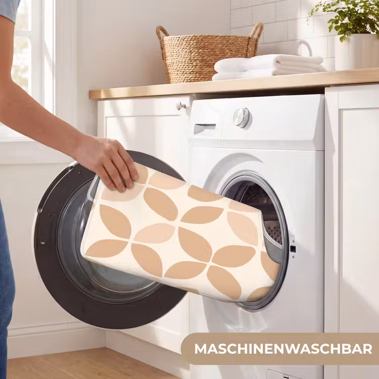 WC Vorleger - Beige – Blätter – Minimalistisch – Muster — 7